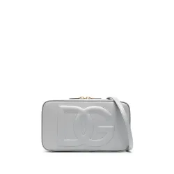 Logo Camera Bag Embossed Leather Small