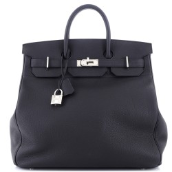 HAC Birkin Bag Noir Togo with Palladium Hardware 40