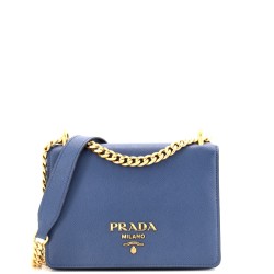 Chain Flap Bag Saffiano Leather Small