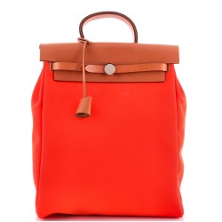 Herbag A Dos Zip Backpack Toile and Leather