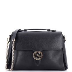 Interlocking Top Handle Bag Leather Medium