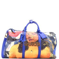 Keepall Bandouliere Bag Limited Edition Jeff Koons Gauguin Print Canvas 50