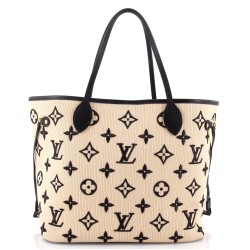 Neverfull NM Tote Monogram Giant Embroidered Cotton MM