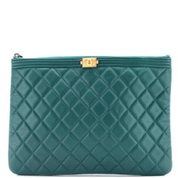 Boy O Case Clutch Quilted Caviar Medium