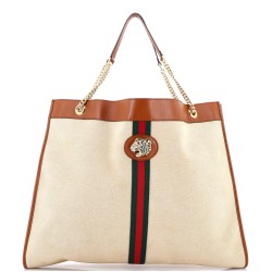 Rajah Chain Tote Canvas Large