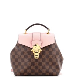 Clapton Backpack Damier and Leather