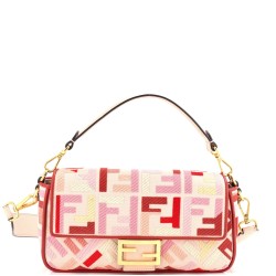 Baguette NM Bag Zucca Embroidered Canvas Medium