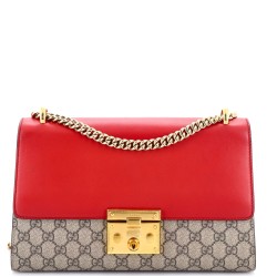 Padlock Shoulder Bag GG Coated Canvas and Leather Medium