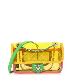 Coco Splash Flap Bag Quilted PVC With Lambskin Small