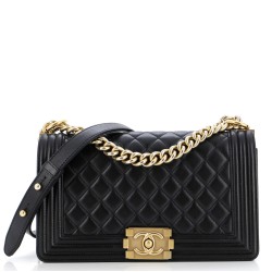 Boy Flap Bag Quilted Lambskin Old Medium