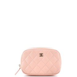 Curvy Cosmetic Pouch Quilted Caviar Small