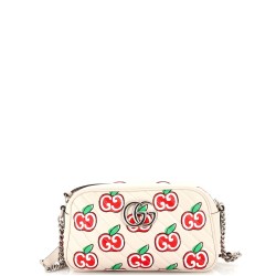 GG Marmont Shoulder Bag Printed Diagonal Quilted Leather Small