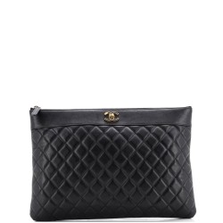 Mademoiselle Vintage O Case Clutch Quilted Sheepskin Large