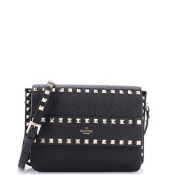 Rockstud Front Handle Flap Bag Leather Small