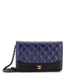 Gabrielle Wallet on Chain Quilted Aged Calfskin