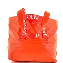 Fold Logo Strap Tote Leather Large