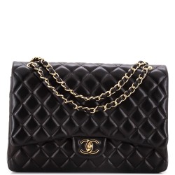 Classic Double Flap Bag Quilted Lambskin Maxi