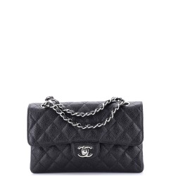 Classic Double Flap Bag Quilted Caviar Small