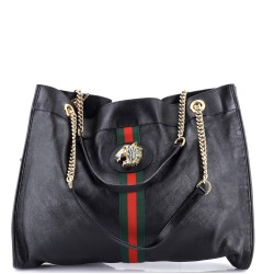Rajah Chain Tote Leather Large
