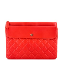 O Case Flap Clutch Quilted Lambskin Medium