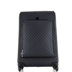 Interlocking G Carry On Trolley Rolling Luggage GG Coated Canvas and Leather