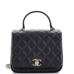 Citizen Chic Top Handle Bag Quilted Lambskin Mini