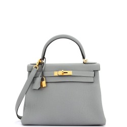 Kelly Handbag Grey Togo with Gold Hardware 28