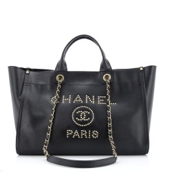 Deauville Tote Studded Caviar Medium