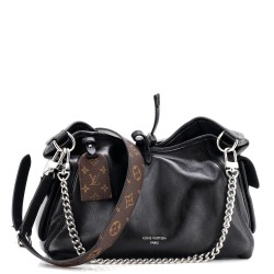 CarryAll Cargo Hobo Leather with Monogram Canvas PM