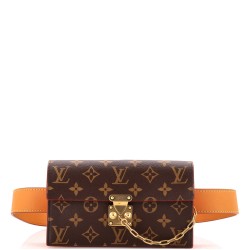 S Lock Belt Pouch Monogram Canvas