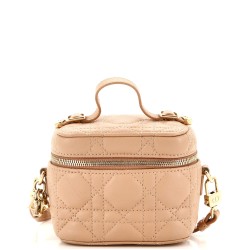 Lady Dior Vanity Case Cannage Quilt Lambskin Micro