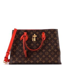 Flower Tote Monogram Canvas with Leather