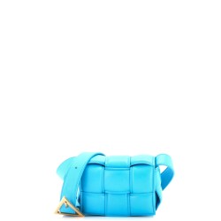 Cassette Crossbody Bag Padded Maxi Intrecciato Leather Candy