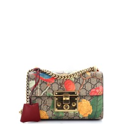 Padlock Shoulder Bag Tian Print GG Coated Canvas Small