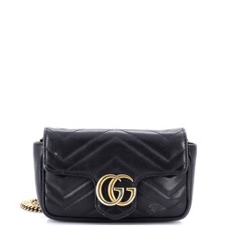 GG Marmont Flap Bag Matelasse Leather Super Mini