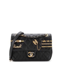 Coco Clips Flap Bag Embellished Quilted Lambskin Small