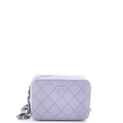 Square CC Chain Camera Bag Quilted Caviar Mini