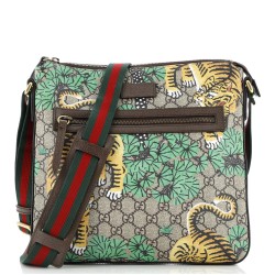 Front Zip Messenger Bengal Print GG Coated Canvas Medium