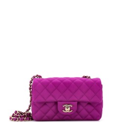 Classic Single Flap Bag Quilted Satin Mini