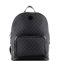 Interlocking G Patch Zip Backpack GG Coated Canvas Medium