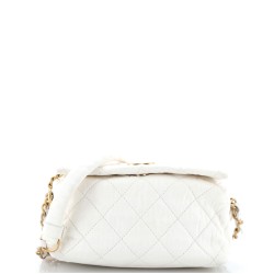 CC Links Hobo Quilted Crumpled Lambskin Small