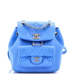 Duma Drawstring Backpack Quilted Leather Small