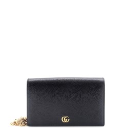Petite GG Marmont Chain Wallet Leather Mini