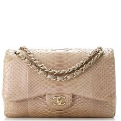 Classic Double Flap Bag Iridescent Python Medium
