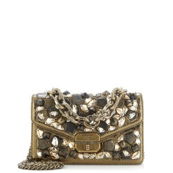 Convertible Gabrielle Flap Bag Embellished Lambskin Small