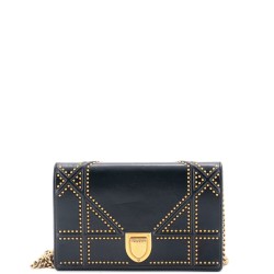 Diorama Wallet on Chain Studded Leather