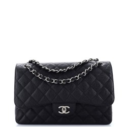 Classic Double Flap Bag Quilted Caviar Jumbo