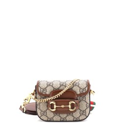 Horsebit 1955 Flap Wallet with Strap GG Coated Canvas
