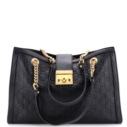 Padlock Chain Tote Guccissima Leather Medium