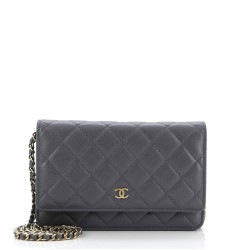Wallet on Chain Quilted Caviar